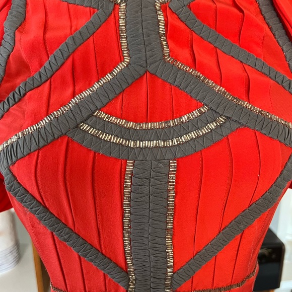 BCBG Maxaria Coral/Salmon coloured dress in size 2. - Picture 5 of 6